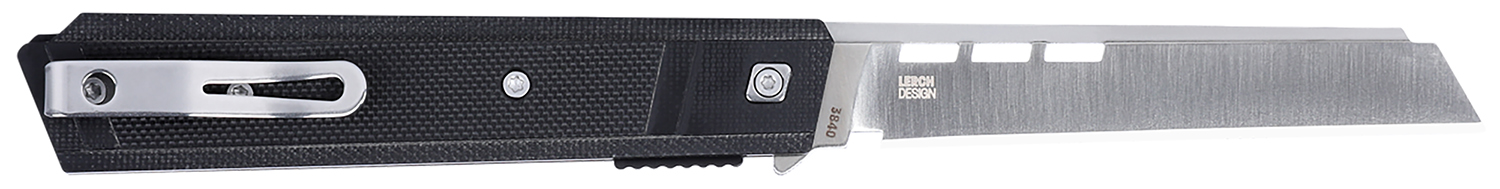 CRKT 3840 Zephyr 3.22" Folding Sheepsfoot Plain Satin D2 Steel Blade, Black Textured G10 Handle