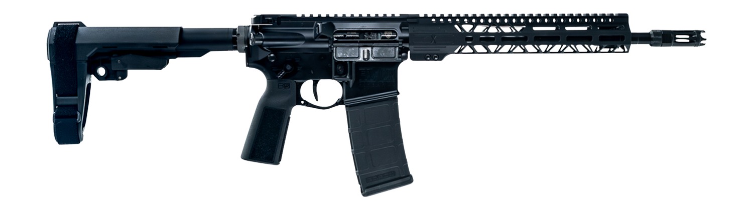 Faxon Firearms FXPRO6A125GA1075 Pro 6mm ARC 10+1 12.50" Black Nitride Match Grade Threaded Barrel, Black Aluminum Receiver w/Picatinny Rail, M-LOK Handguard, Black SB Tactical SBA3 Brace, Ergonomic G