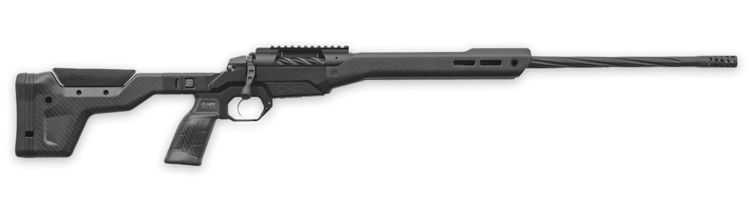 Weatherby 3WAMH308NR18B 307 Alpine MDT SB 308 Win 3+1 16" Graphite Black Cerakote Fluted Threaded Barrel, Graphite Black Cerakote Steel Drilled & Tapped Receiver, Arca Rail Forend, Black HNT26 MDT Cha