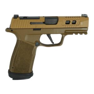 Sig Sauer P365 Two-Tone Brown XMACRO TACOPS Handgun 9mm Luger 17rd Magazines(4) 3.7" Threaded Barrel