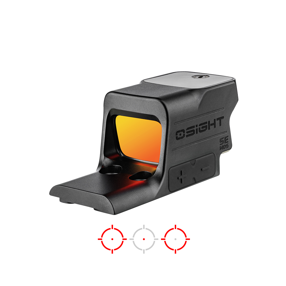 OSIGHT SE MOS, 2 MOA DOT + 32 MOA CIRCLE RED DOT SIGHT RMSc ENCLOSED FOOTPRINT BLACK, CR1632